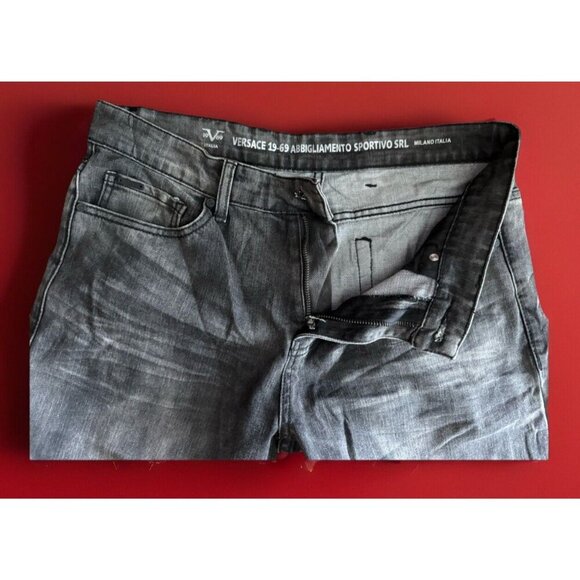 10-69 Versace Abbiglamento Sporting SRL Milano Italia Distressed Jeans 34 x 32 - Picture 5 of 12